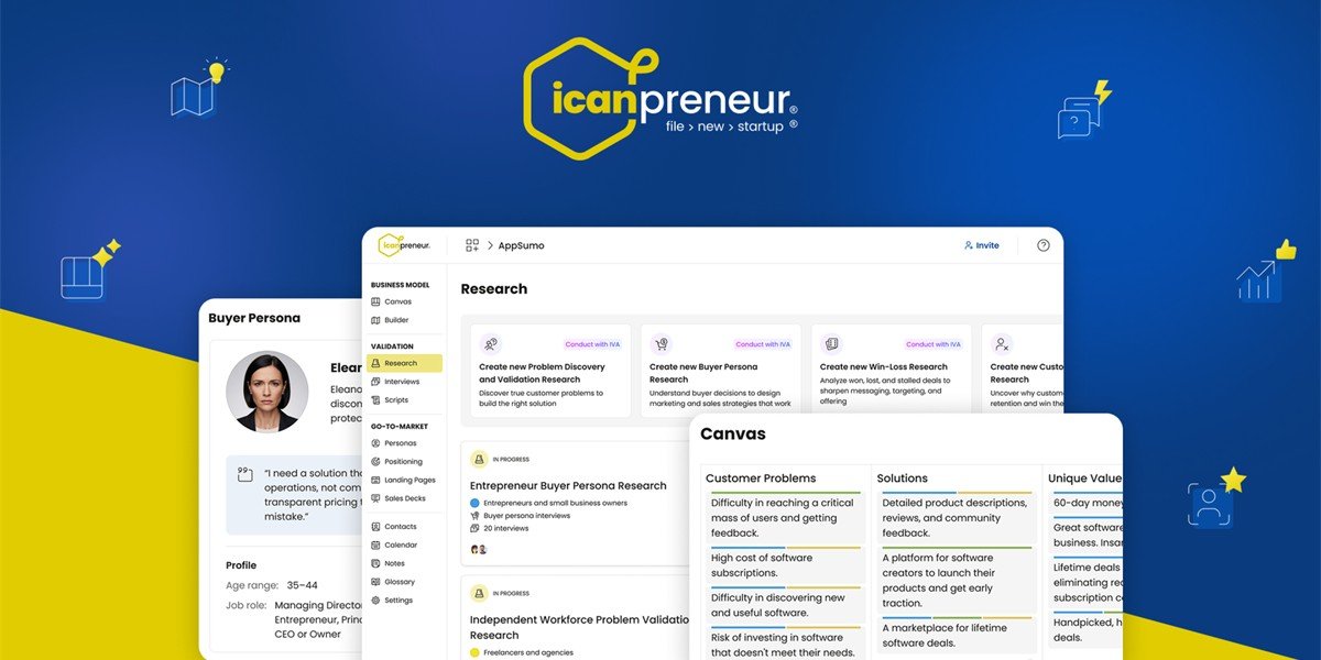 Icanpreneur AppSumo featured AppSumo review featured image